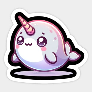 Kawaii Narwhal Sticker